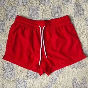 NWT Extra Short Red Bathing Suit - Men’s Small